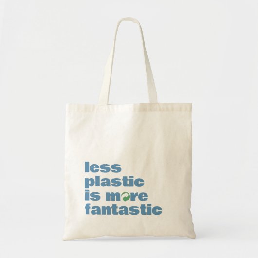Minimale tekst herbruikbaar winkelen tote bag (Voorkant)