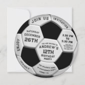 Minimale tekst op voetbal verjaardagsuitnodiging save the date (Voorkant)