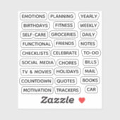 Minimale tekst planner tabblad label binder scheid (Vel)