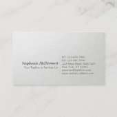 Minimale tekst voor moderne ontwerper: wit en goud visitekaartje (Achterkant)