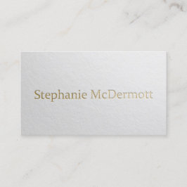 Minimale tekst voor moderne ontwerper: wit en goud visitekaartje