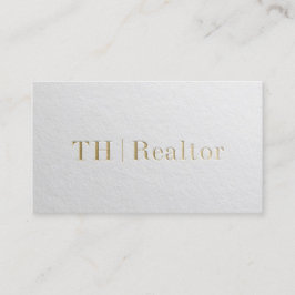 Minimale tekst voor moderne ontwerper: wit en goud visitekaartje