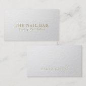 Minimale tekst voor moderne ontwerper: wit en goud visitekaartje (Voorkant / Achterkant)