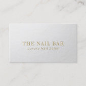 Minimale tekst voor moderne ontwerper: wit en goud visitekaartje (Voorkant)