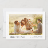 Minimale tekst Vrolijk Kerstfeest Foto wenskaart Feestdagenkaart (Voorkant)