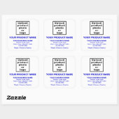 Minimale teksten voor Business Product Blue Vierkante Sticker (Vel)