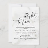 Minimale tekstscript de nacht voor kaart (Voorkant)