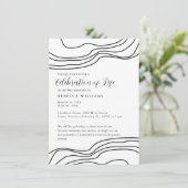 Minimale tekstviering van de uitnodiging voor het  (Staand voorkant)