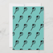 Minimale Tennis Sport Birthday Black White Kaart (Achterkant)