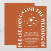 Minimale terracotta Arch Boho Rustic Wedding Kaart (Voorkant / Achterkant)