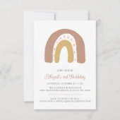 Minimale terracotta Boho Rainbow Birthday Party Kaart (Voorkant)