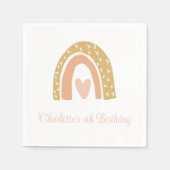 Minimale terracotta Boho Rainbow Birthday Party Servet (Voorkant)