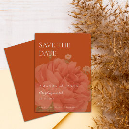 Minimale terracotta Floral Wedding Save the Date
