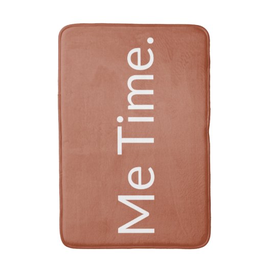 Minimale Terracotta Fun me Time Custom Badmat (Voorkant Verticaal)
