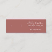 Minimale terracotta juwelen mini visitekaartje (Voorkant)