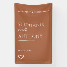 Minimale terracotta met heart Modern Wedding