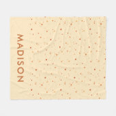Minimale Terracotta Polka Dot Patroon Aangepaste n Fleece Deken (Voorkant (Horizontaal))