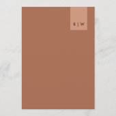 MINIMALE TERRACOTTA ROEST ORANJE TYPOGRAFIE MENU (Achterkant)