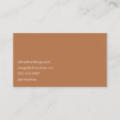 Minimale Terracotta Script Kalligrafie Boho Modern Visitekaartje (Achterkant)
