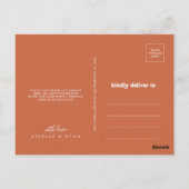 Minimale Terracotta Wilde Bloem Bedankt Briefkaart (Achterkant)