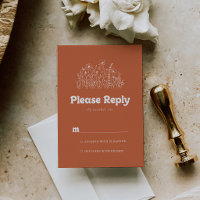 Minimale Terracotta Witte Wilde Bloem RSVP