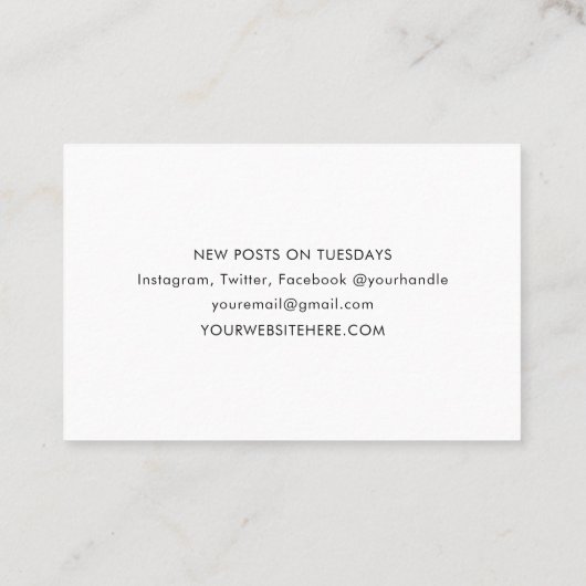 Minimale Terrazzo Print Modern Custom Business Visitekaartje (Achterkant)