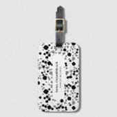 Minimale Terrazzo Print Modern Custom Luggable Bagagelabel (Voorkant (verticaal))