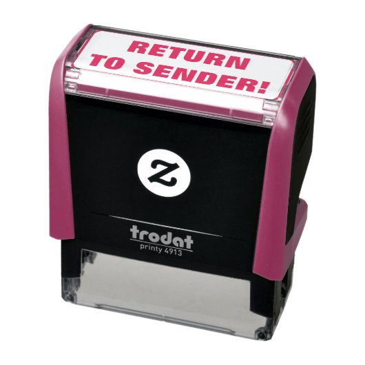 Minimale 'TERUGKEER NAAR VERZENDER' Rubber Stempel (Product)