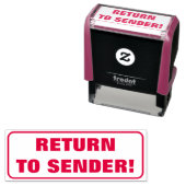Minimale 'TERUGKEER NAAR VERZENDER' Rubber Stempel (In situ)
