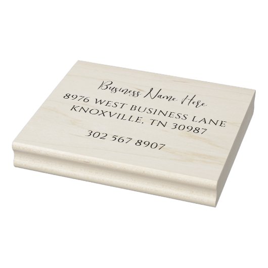 Minimale terugzendadres bedrijfsnaam voor script rubberstempel (Stempel)