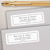 Minimale terugzendadres voor zwart-wit huwelijk etiket