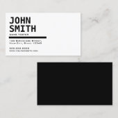 Minimale test voor zwart-witgamen visitekaartje (Voorkant / Achterkant)