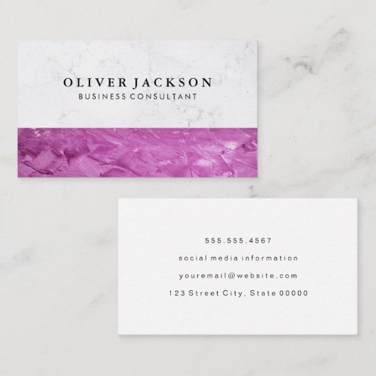 Minimale textuur visitekaartje (Voorkant / Achterkant)