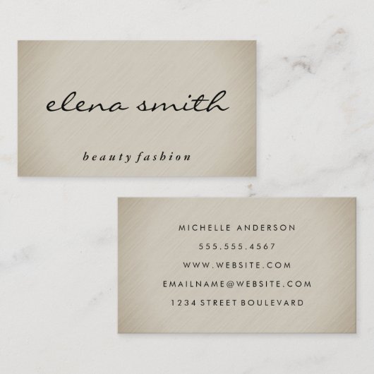 Minimale textuur visitekaartje (Voorkant / Achterkant)