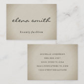 Minimale textuur visitekaartje (Voorkant / Achterkant)