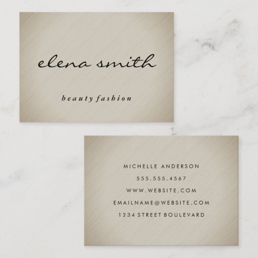 Minimale textuur visitekaartje (Voorkant / Achterkant)