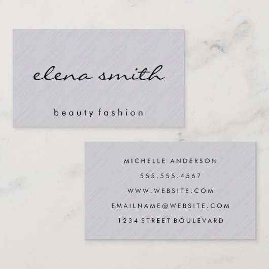 Minimale textuur visitekaartje (Voorkant / Achterkant)