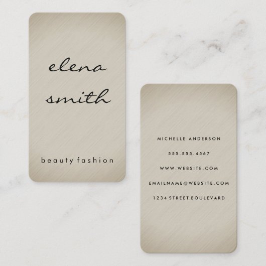 Minimale textuur visitekaartje (Voorkant / Achterkant)