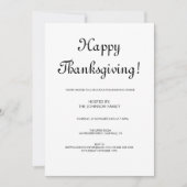Minimale Thanksgiving in zwart-wit Kaart (Voorkant)