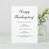Minimale Thanksgiving in zwart-wit Kaart (Staand voorkant)