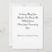 Minimale Thanksgiving in zwart-wit Kaart (Achterkant)