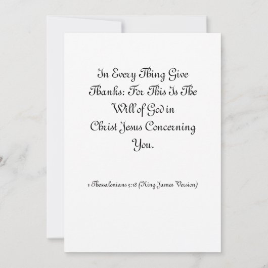 Minimale Thanksgiving in zwart-wit Kaart (Achterkant)