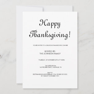 Minimale Thanksgiving in zwart-wit Kaart