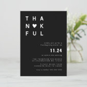 Minimale Thanksgiving in zwart-wit Kaart (Staand voorkant)