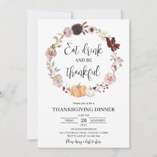 Minimale Thanksgiving Kaart