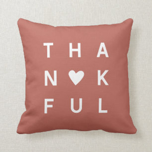 Minimale Thanksgiving Thankful Home Decor Copper Kussen