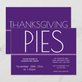 Minimale Thanksgiving van koekjes Kaart (Voorkant / Achterkant)