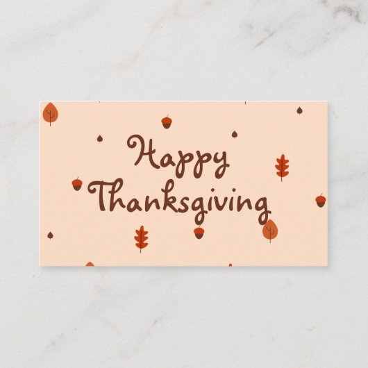 Minimale Thanksgiving voor verklikkerij Plaatskaartje (Achterkant)