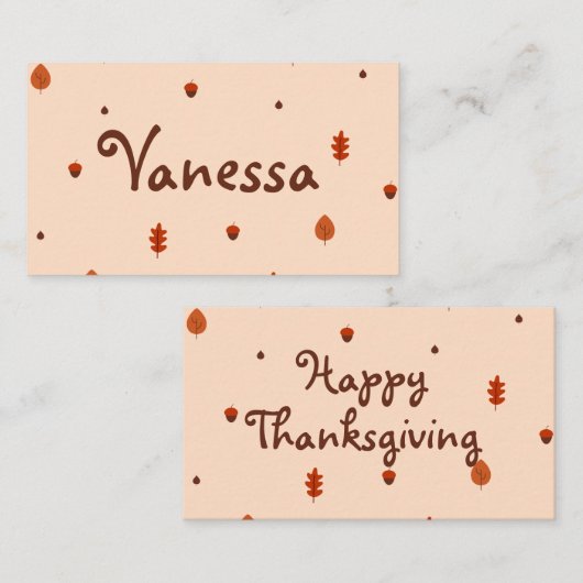 Minimale Thanksgiving voor verklikkerij Plaatskaartje (Voorkant / Achterkant)