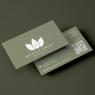 Minimale therapeutische massagesalon wellness spa  visitekaartje